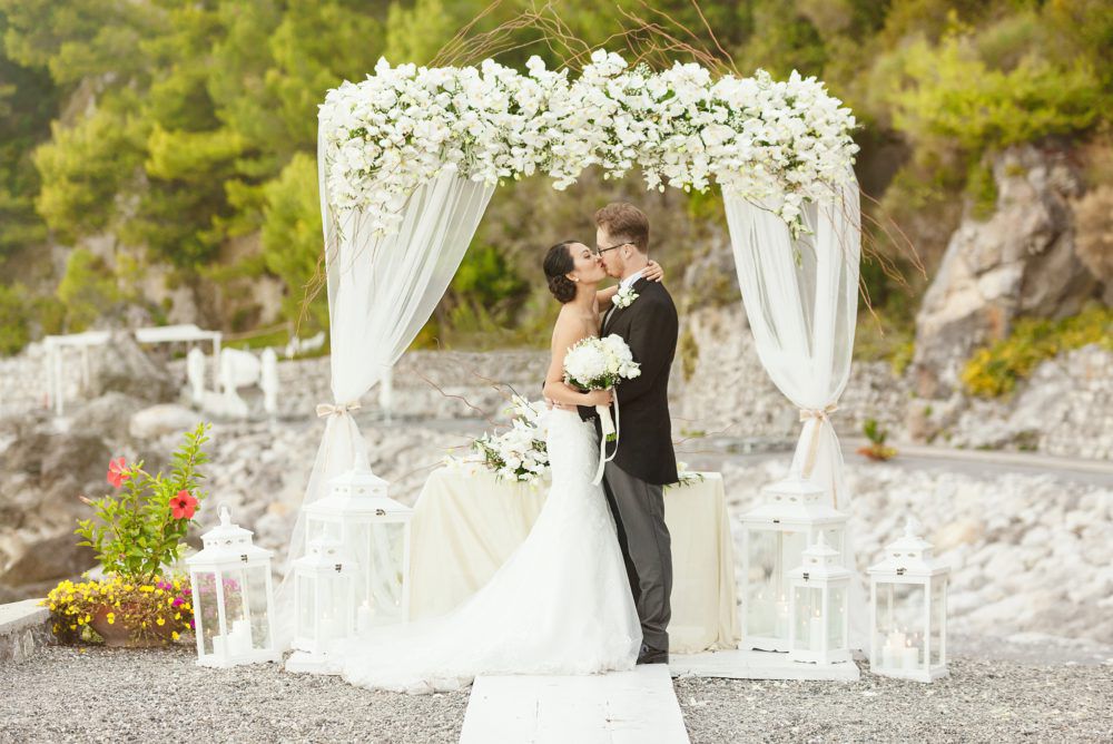 Coppia sposi allestimento matrimonio