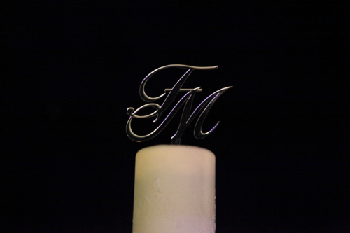 cake topper iniziali wedding total white