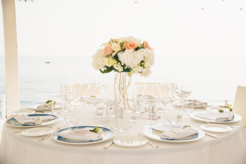 centerpiece pink white