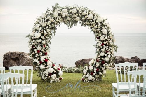 flowers arch wedding burgundy arco matrimonio