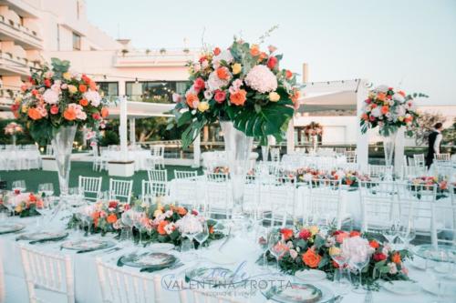 luxury wedding tropical fiori tavolo imperiale