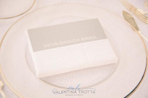 menu wedding white grey