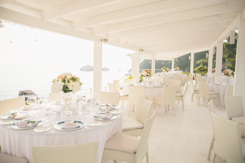 seaside reception dinner